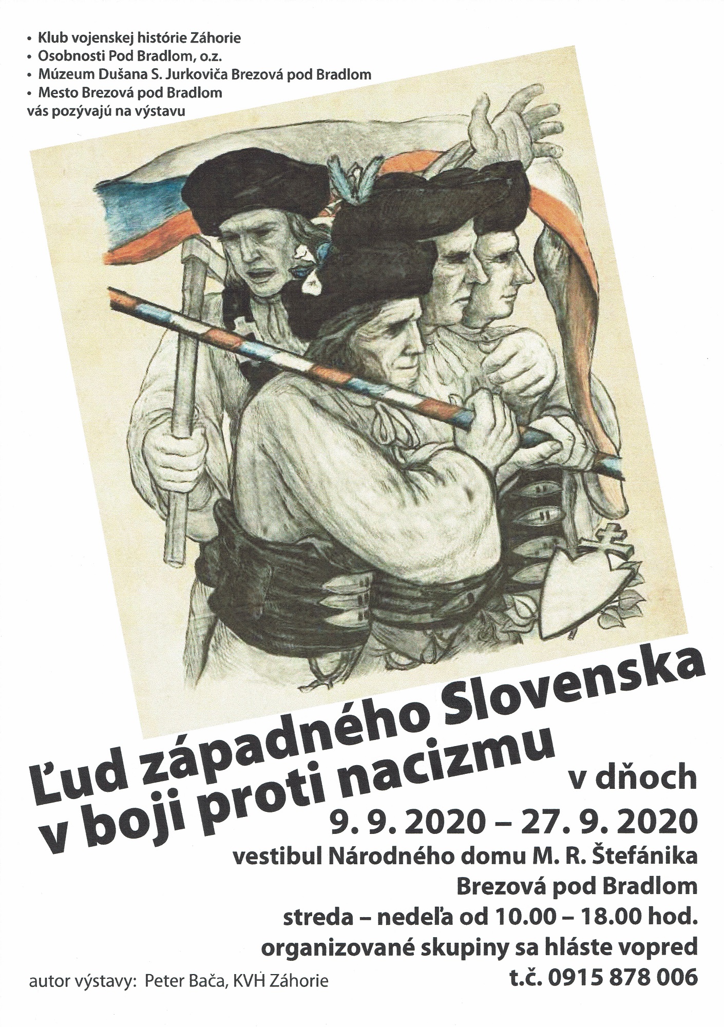 plagát výstavy Ľud západného Slovenska v boji proti nacizmu